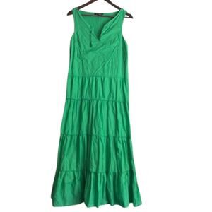 Ralph Lauren Green Tiered Cotton Dress Sz 4